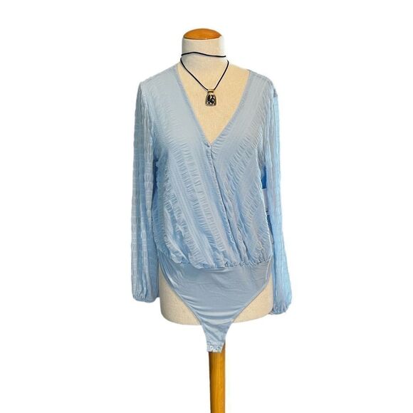 SO ||   Sky Blue body suit. Shear with longing NWT - Picture 2 of 12